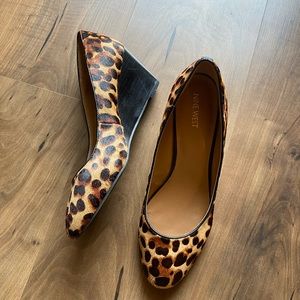 Nine West leopard print wedge heel. Size 11